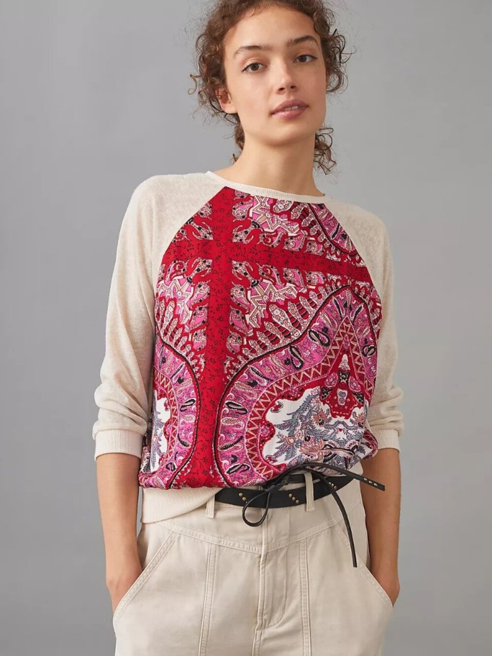 Anthropologie Abstract Knit Pullover, by Tiny, size L